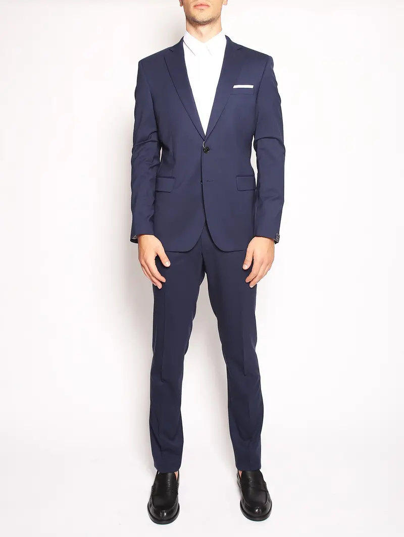 Wool-Blend Navy Suit 1