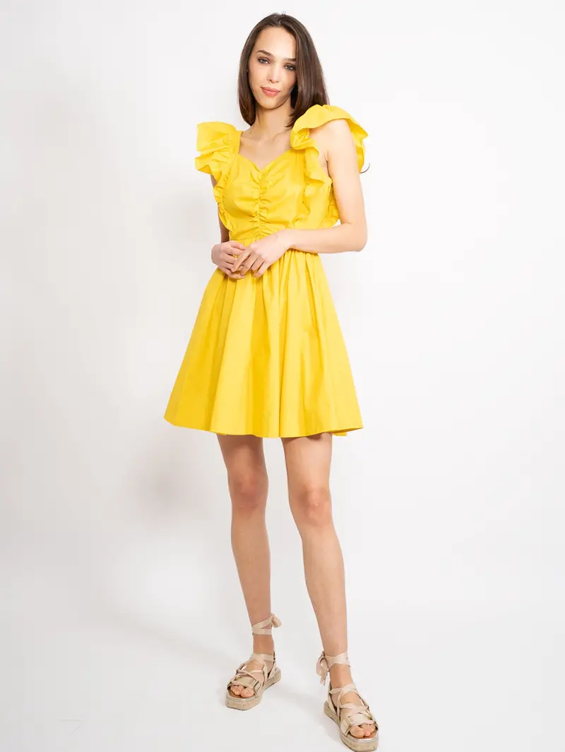 Yellow Bow-Embellished Dress 1