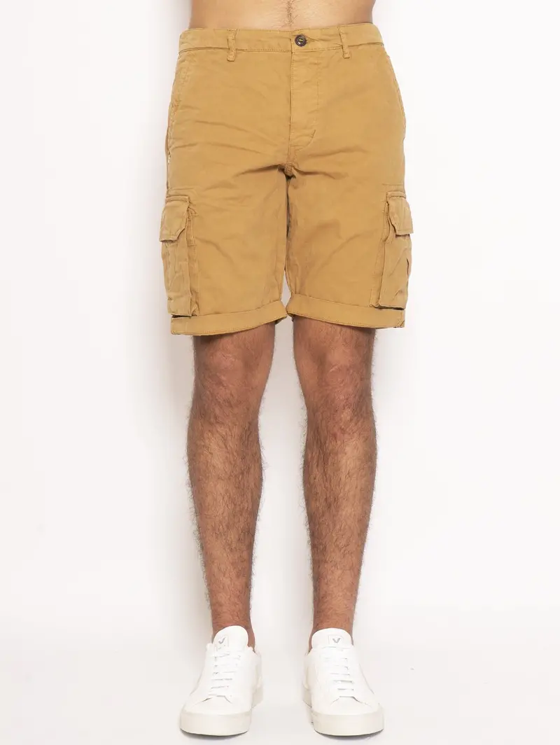 Yellow Cargo Bermuda Shorts 1