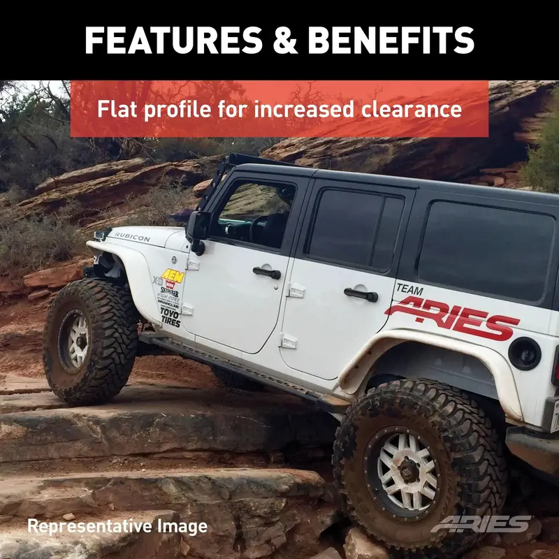 Aries Rocker Step Running Boards – Custom-Fit For Select Toyota 4Runner Models (2074150) 1