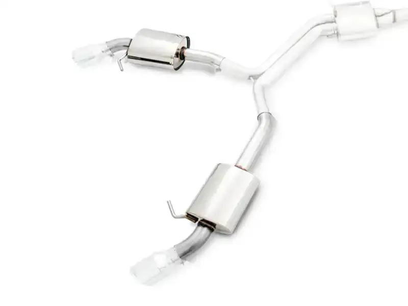 Awe Tuning B9 Audi A4 Touring Edition Exhaust – Dual Chrome-Silver Tips With Downpipe 1