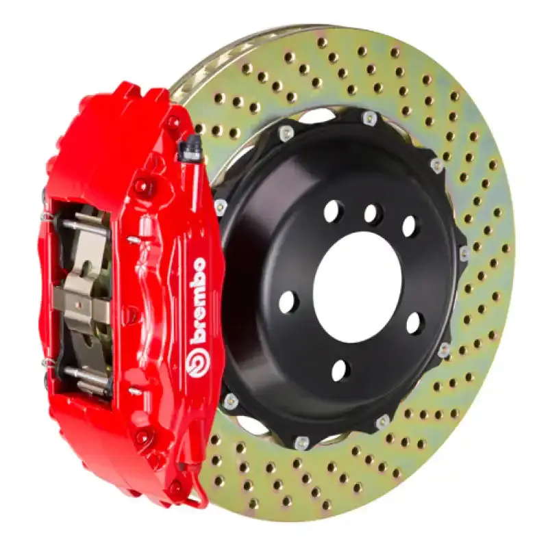 Brembo Gt Big Brake Kit – Front, 4-Piston Calipers, Drilled Two-Piece Rotors (01–07 C-Class) 1