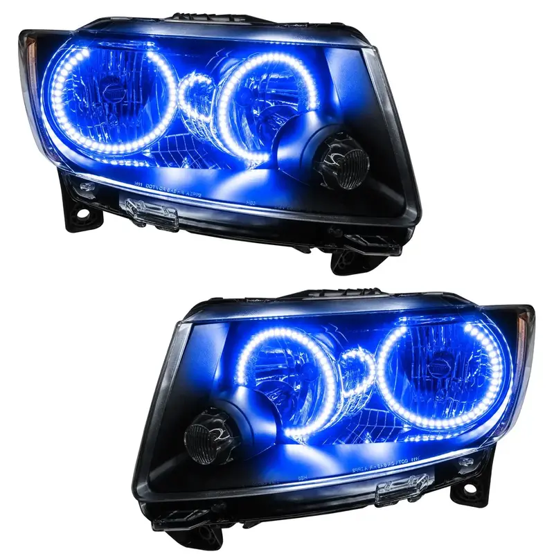 Oracle Lighting 7070-002 Smd Led Headlights – Pre-Assembled, Non-Hid, Chrome Bezel With Blue Accent Ring 1