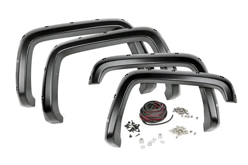 Rough Country Flat-Black Pocket Fender Flares (F-C11511) – Rivet-On Installation 1